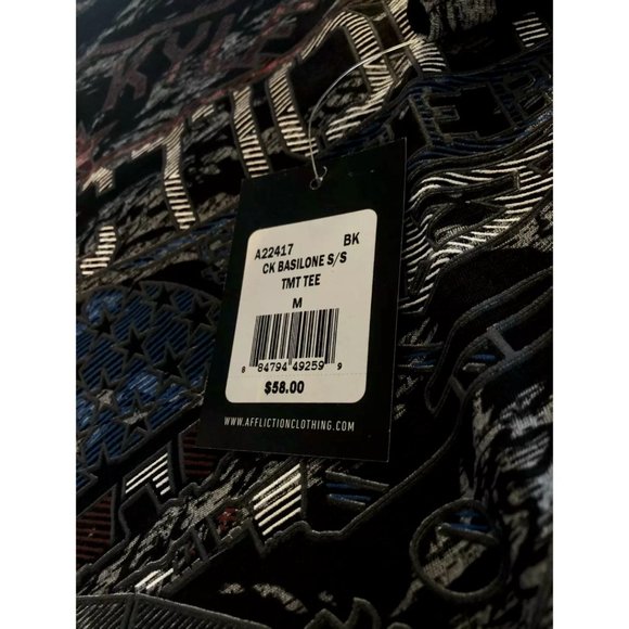 AFFLICTION Men's T-Shirt S/S CK BASILONE TMT TEE - Picture 6 of 10